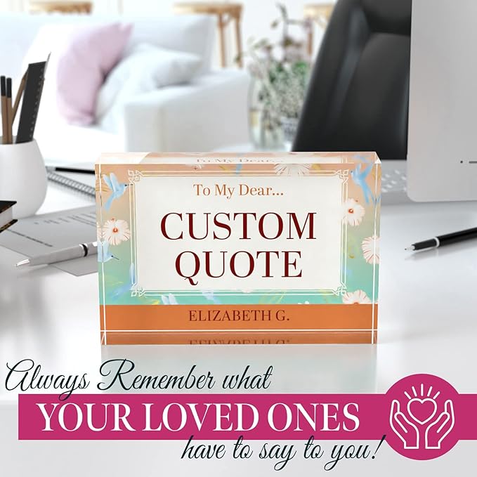 Personalized Gifts, Custom Quote Block Letter Board, Crystal-Clear Acrylic - Image 5