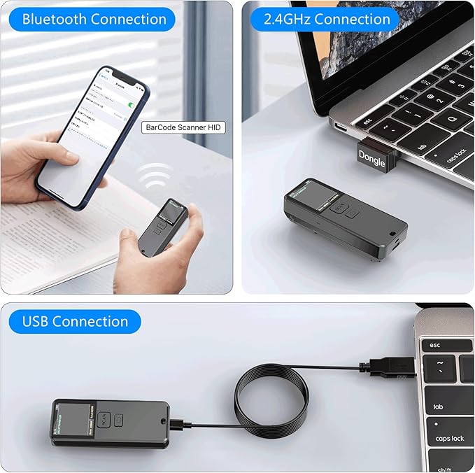Mini Portable 1D Wireless Barcode Scanner, Warehouse POS - Image 5