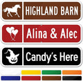 Custom Street Sign, Address Sign, 8 Colors, Reflective Option, Mounting Options by MySignCenter