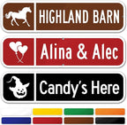 Custom Street Sign, Address Sign, 8 Colors, Reflective Option, Mounting Options by MySignCenter