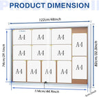 SWANCROWN Glass Enclosed Bulletin Board 48"x32", Locking Cork Board - Image 2