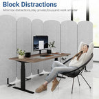 Natwind 3 Panel 73.2 x 71 inch Office Room Privacy Protect Space Divider - Image 7
