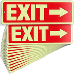iSYFIX Exit Signs with Directional Right Arrow, Glow in the Dark, by iSYFIXPREMIUMSIGNS