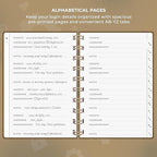 Clever Fox Password Book Spiral – Mini Internet Address & Password Organizer - Image 3