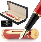 Wordsworth & Black Fountain Pen Set, Medium Nib, Includes 24 Ink Cartridges and by WordsworthBlack