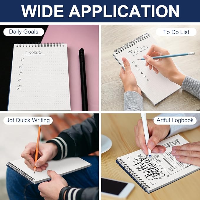 Engrowtic Dot Grid Notebook Top Spiral Notebook A5 Size Bullet Dotted Paper - Image 4