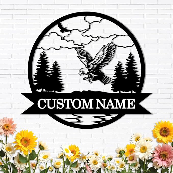 Custom Eagle Metal Signs | Custom Signs Outdoor Metal | Metal Wall Art | Home by Dyoart