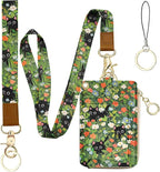 bolimoss Cute 2-in-1 ID Badge Holder & Lanyard Wallet, 5 Card Slots, 1 Side by BOLIMOSS