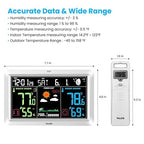 Weather Station with Atomic Clock Indoor Outdoor Thermometer Wireless, Humidity - Image 5