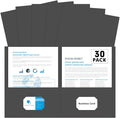 Two Pocket Folders, PANDRI 30 Pack 2 Pocket Folders, Letter Size Paper File by PANDRI