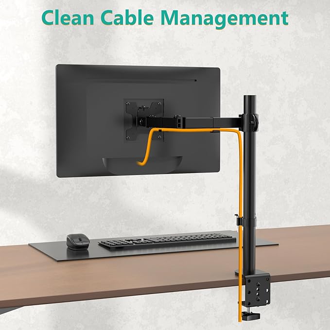 WALI Single Monitor Mount, Single Monitor Arm Desk Mount, Desk Monitors Stand - Image 9