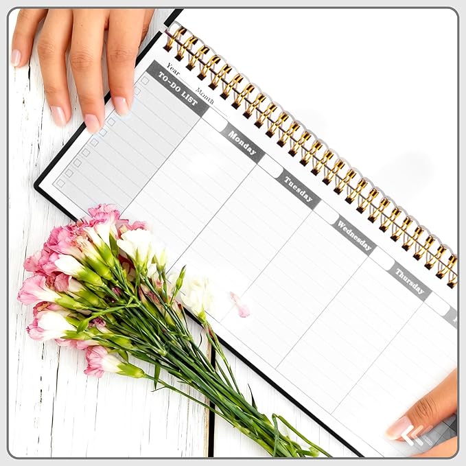 MOSA BEAR Undated Weekly Planner, 60-Week Horizontal Layout Desk Planner Daily - Image 6