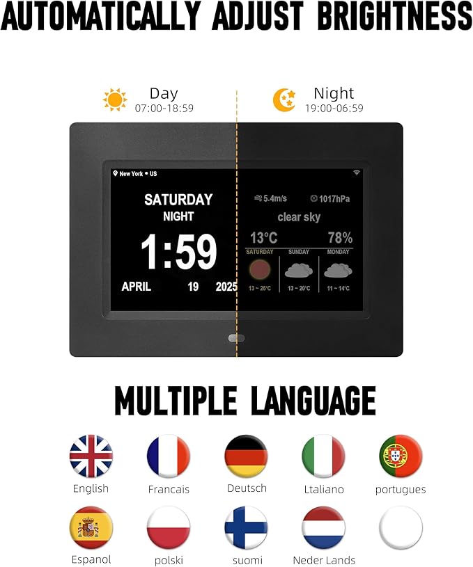 Memwake Digital Alarm Clock, Clock - Image 5