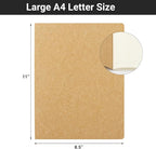 EUSOAR Notebook Journal, 6 Pack A4 11" x 8-1/2", 40 Sheets/ 80 Pages, 100gsm - Image 2