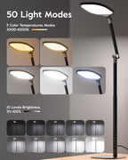litones tall led desk lamps home office, edge-lit, side view