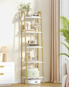 Hzuaneri Ladder Shelf, Bookshelf Bookcase, Freestanding Corner Storage Shelve - Image 7