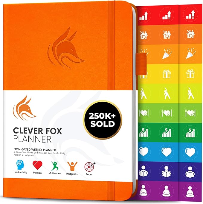 Clever Fox Planner – Undated Weekly & Monthly Planner by CleverFox