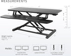 VIVO 42 inch Desk Converter, K Series, Height Adjustable Sit to Stand Riser - Image 3