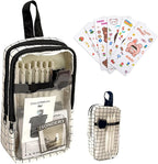 UINSUE Cute Pen case Adorable Bunny Transparent 3-Layer Large Capacity Pencil by Unknown