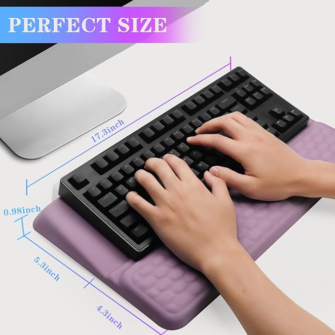 Computer Keyboard Stand with Wrist Rest, Ergonomic Tilted Keyboard Holder - Image 6