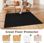 Sycoodeal Office Chair Mat for Hardwood Floor,Slip Resistant Floor Mat for Rolling Chairs,Easy to Clean,Large Floor Protector Office Computer Gaming Chair,Black(36"x55")