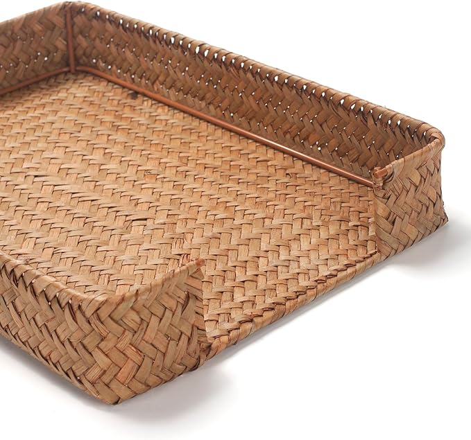 Seagrass Letter Tray for A4 File Woven Desk Tray Organizer for Paper Folder - Image 3