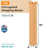 IDL Packaging Tall Moving & Shipping Boxes 4x4x36 inches - Image 2