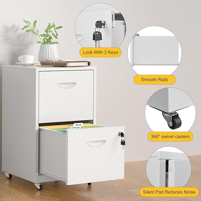 SteeLoong 2 Drawer File Cabinet - Image 5