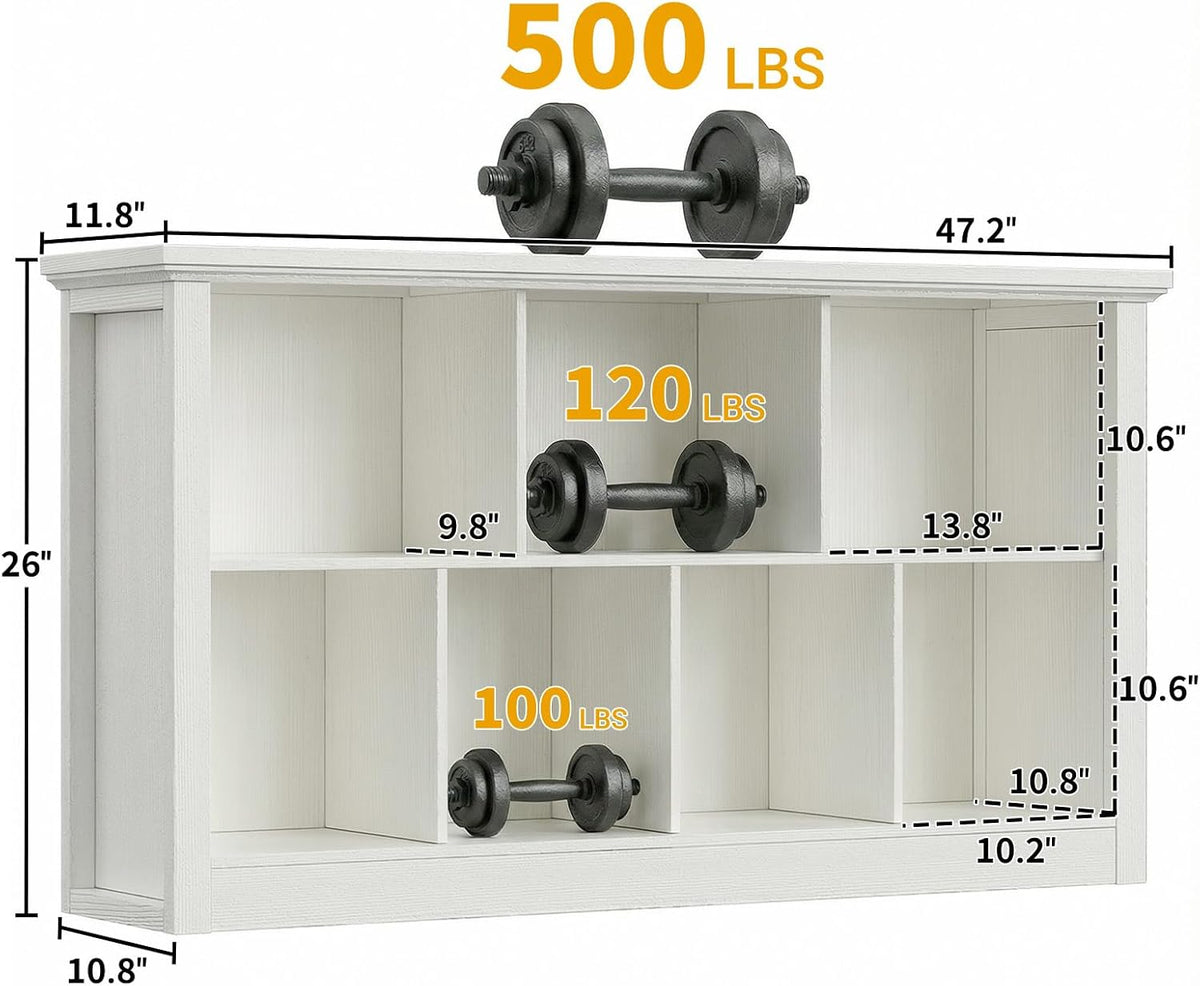 Unikito Cube Storage Organizer, Open Cube Bookshelf with Base, Warm White