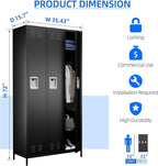 SUPEER 3 Doors Metal Lockers for Employees - Image 3