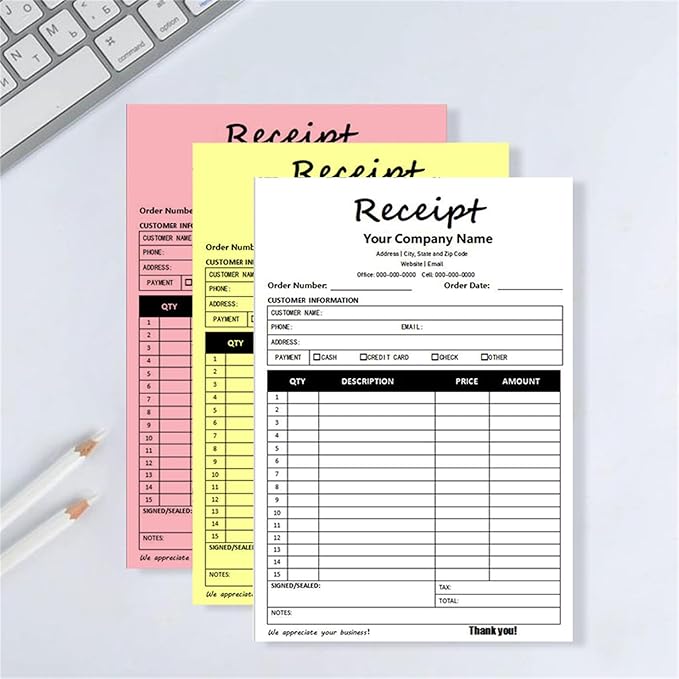 Custom Invoice Book in 3-Part /2-Part Receipt Book - Image 5