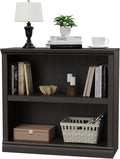 blini 2-Shelf Bookcase Wooden Bookshelves 33in Wide Floor Standing Display by blini