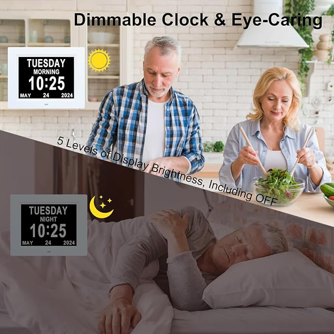 TMC 8 Inch Digital Dementia Clock - Image 4