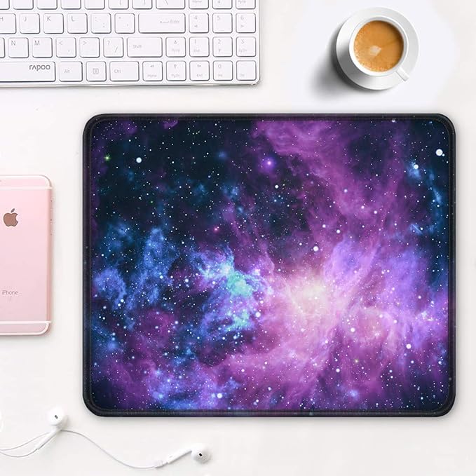 Auhoahsil Mouse Pad, 12 x 10 in Galaxy Theme Computer Mouse Pad - Image 2