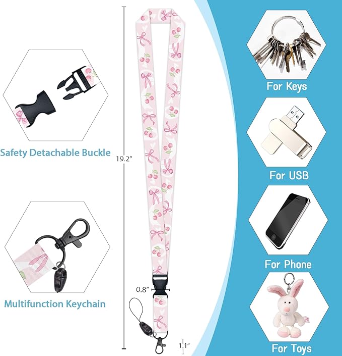 Cute Bow Lanyards for ID Badges, Badge Holder - Image 5