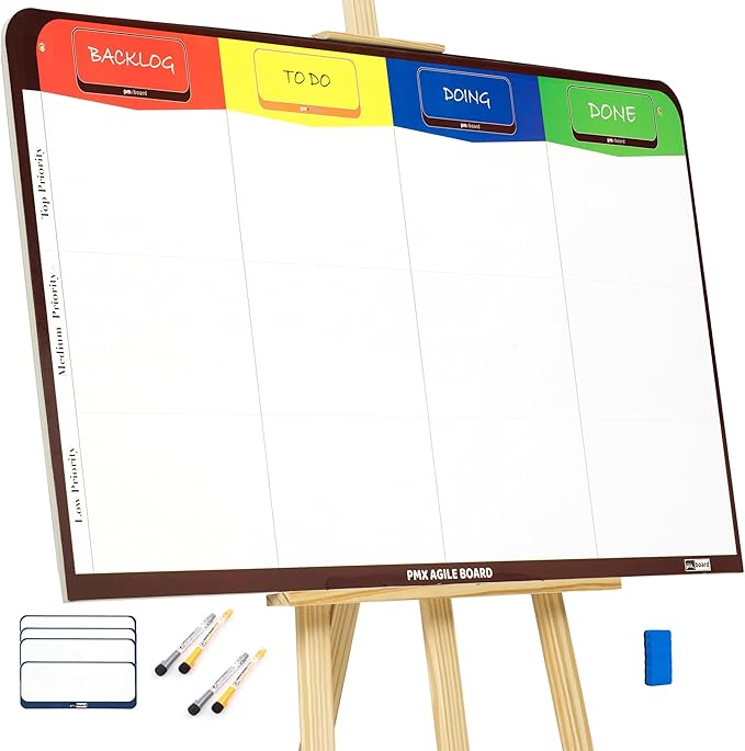 PMXBOARD Magnetic Kanban & Scrum Board – Lightweight Agile Whiteboard by pmxboard-makethingsvisual