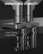 HUANUO Dual Monitor Stand, Fully Adjustable Monitor Desk Mount - Image 4