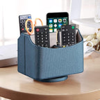 PUSU Remote Control Holder PU Leather 360 Degrees Rotatable Desktop Supply - Image 3