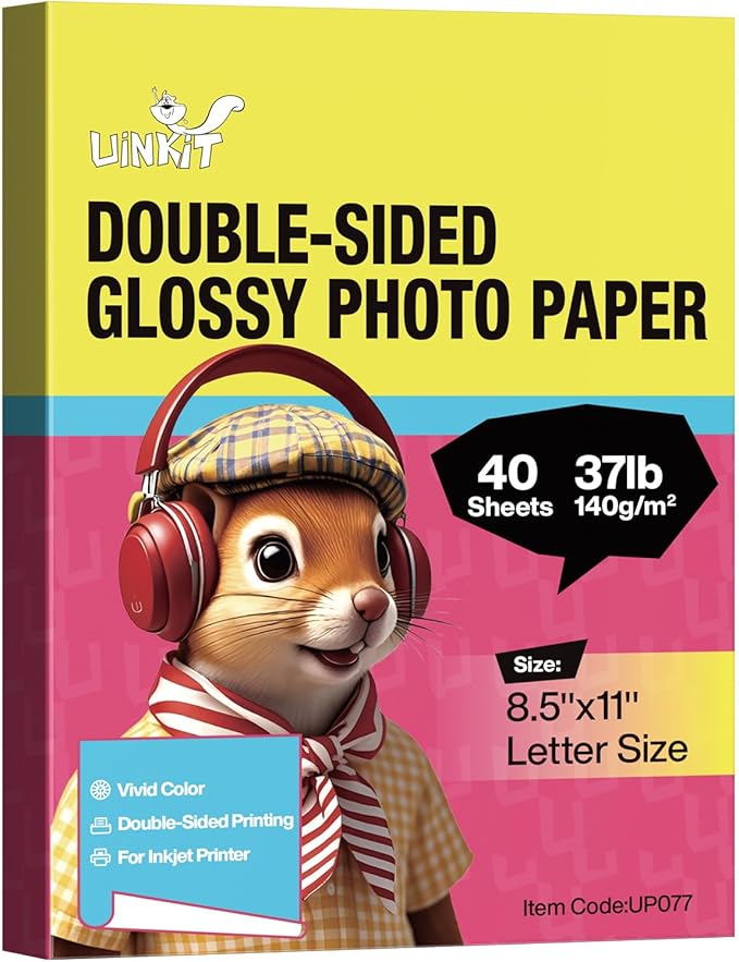 Uinkit Brochure Paper Glossy Double Sided 8.5x11 Inkjet 37lb 140gsm Dye ink by UinkitHandicraftsandConservationSpecialist