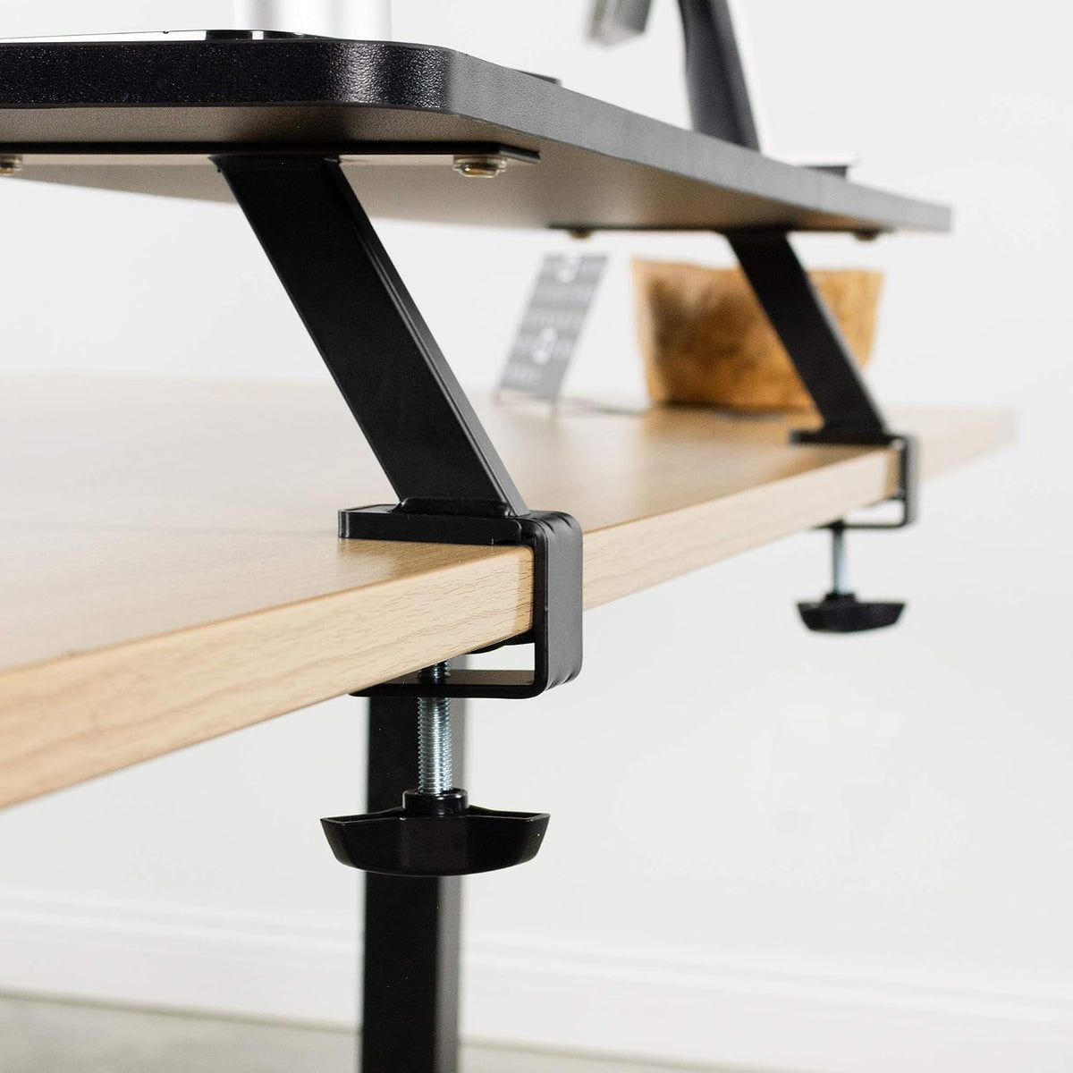 VIVO Clamp-on Small 40 in Ergonomic Desk Shelf