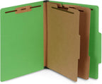 Blue Summit Supplies 10 Classification Folders, 2 Divider, Green | Heavy-duty, 2 in expansion, 2 prong fasteners, 2 dividers, 6 sections, for medical, legal, and personnel files