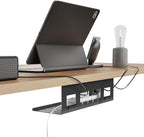 PEGZONE Under Desk Cable Management Tray, 15.7 Inches Metal Cord Organizer Rack by Pegzone