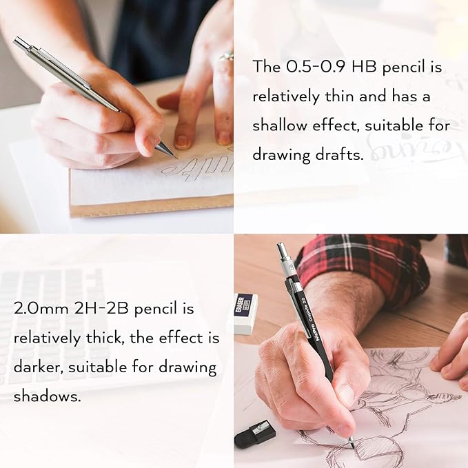 Nicpro 6PCS Art Mechanical Pencil Set, Sketching Drawing - Image 8
