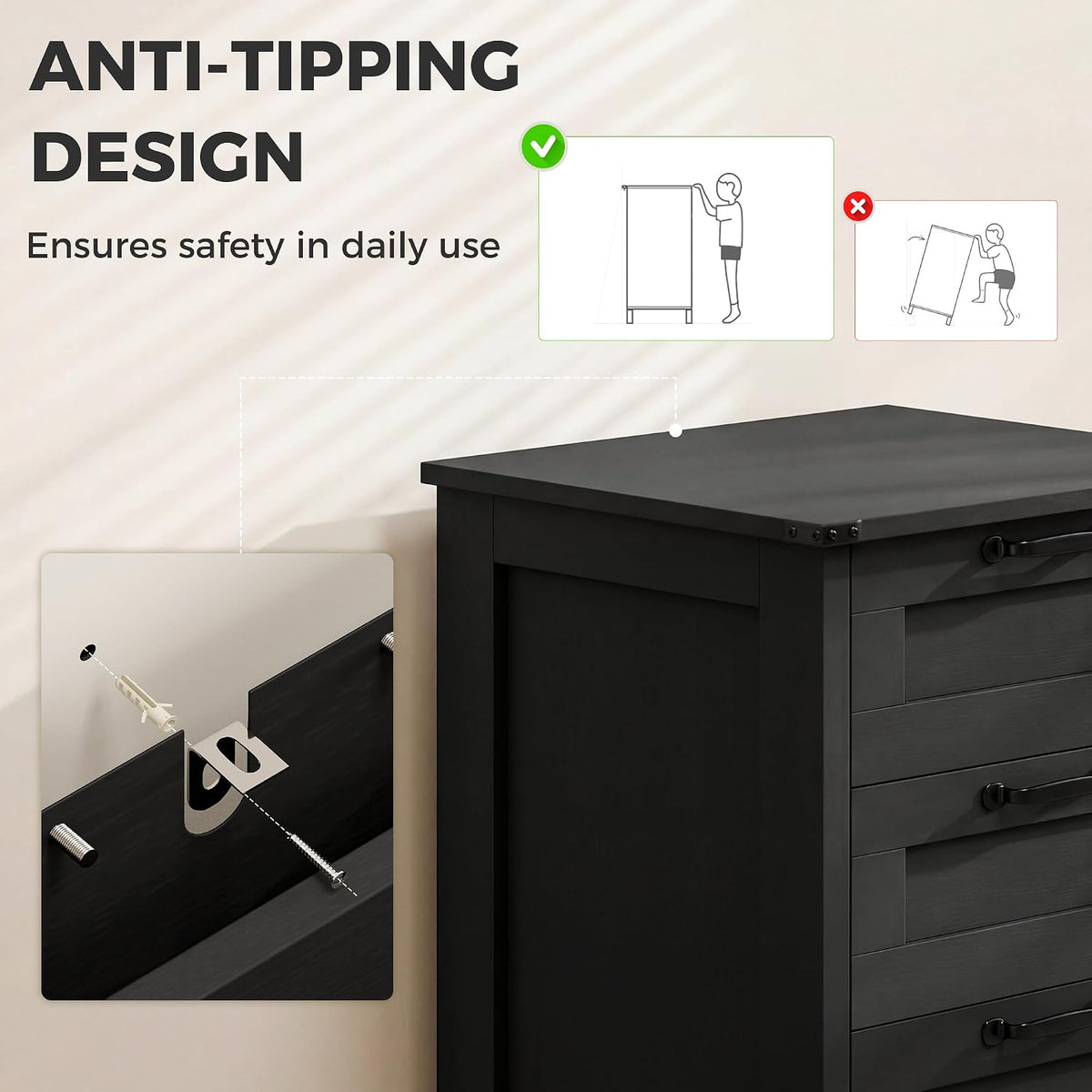 homcom 3 drawer file cabinet printer stand silent, front angle view