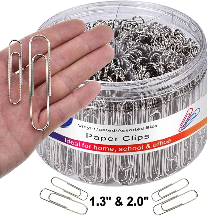 Vinaco Paper Clips Non Skid, Durable & Rustproof, Coated Paperclip Great - Image 3