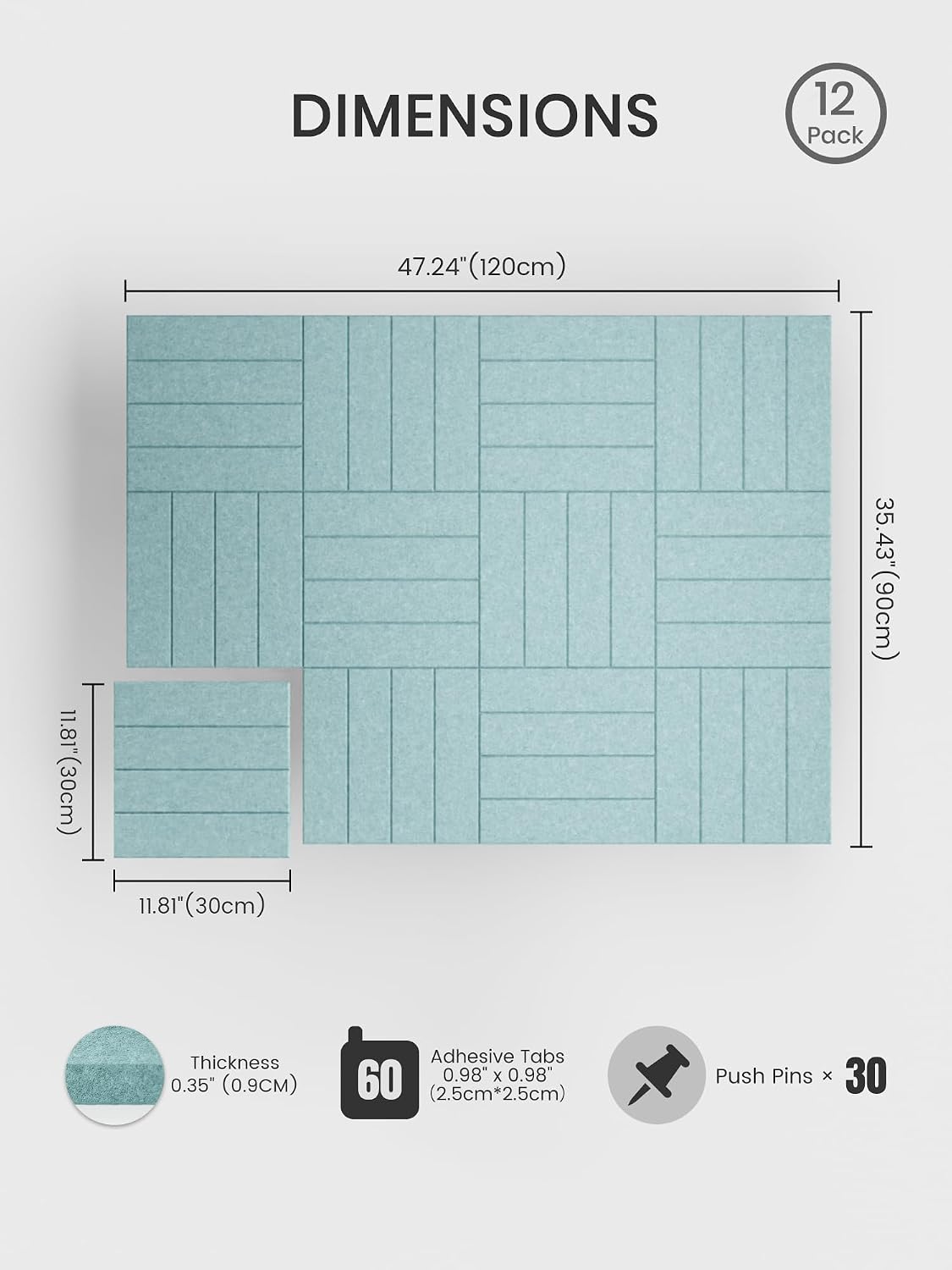 Bumusty Felt Bulletin Board & Cork Board Alternative 48" x 36"
