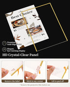 Dynta Acrylic Sign Holder 8.5x11 8pck Clear Table Display Stands Double Sided - Image 4