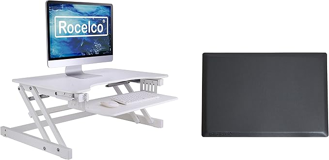 Rocelco 32" Height Adjustable Standing Desk Converter by Rocelco