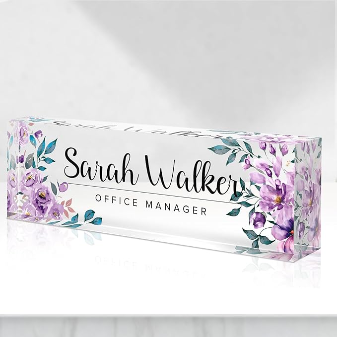 Custom Name Plate for Desk by SalaGraphics