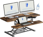 FLEXISPOT 40 inch Electric Motor Desk Converter, Sit to Stand Monitor and by FlexiSpot